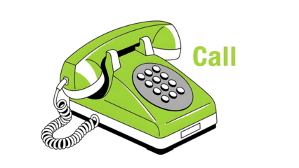 Vintage green rotary phone with coiled cord and call button