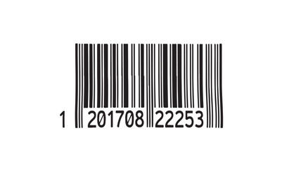 Barcode Scanner Code on White Background