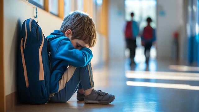 child sitting alone