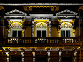 Balcony of Romantic Villa building on Blvd des Moulins, Monaco