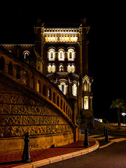 Winding steps of the Courthouse, Monaco at Night