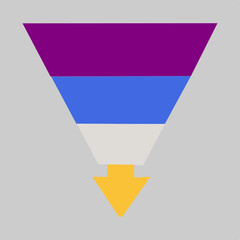 Marketing Conversion Funnel Process Icon