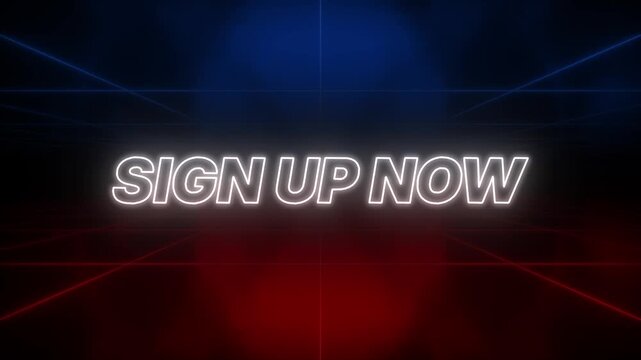 Sign up now Text Retro Style