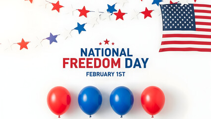 Fototapeta premium Celebrate national freedom day usa on february 1st with patriotic spirit and american values