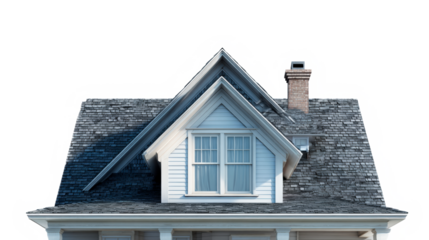 American-style house on transparent background PNG