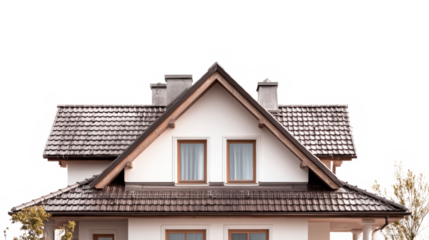 American-style house on transparent background PNG