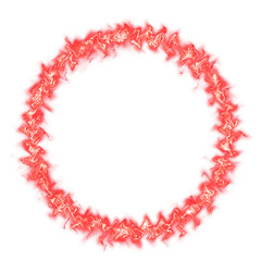 Obraz premium Blue circle fiery energy effect isolated on white background