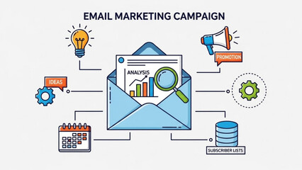 Email marketing campaign strategy with analysis and promotion