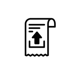 Naklejka premium Digital Document Upload Concept with Paper and Arrow Icon for File Sharing