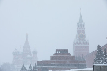 Moscow during the snowfall of January 9, 2026