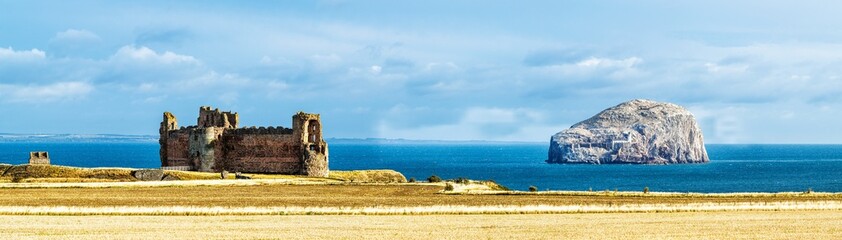 Ruins of Tantallon Castle, North Berwick, East Lothian, Scotland, UK