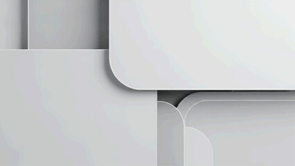 A close-up view of stacked white papers with rounded edges on a plain background