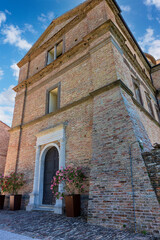 Church of San Bernardino on San Donato Hill in Cesane area of Urbino in Marche, Italy, built in the late fifteenth century