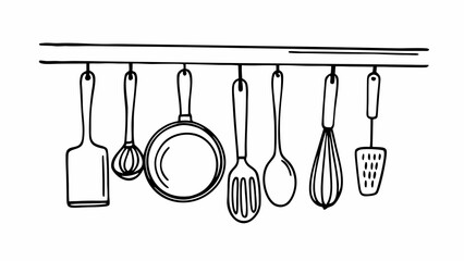 set of kitchen utensils