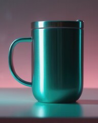 Pastel Cyan Blue Stainless Steel Cup With Lid for Modern Reusable Lifestyle Drinkware