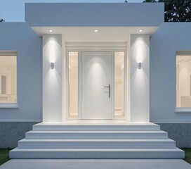 Entrance to the house viewed from the exterior