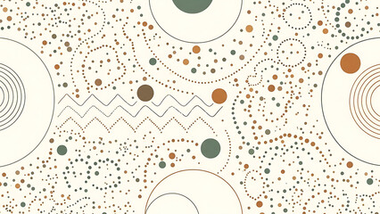 Abstract pattern with circles and dots