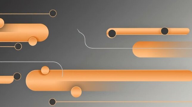Neutral orange and gray colors, modern corporate abstract animation, clean background, smooth minimalist movement, professional lighting, with empty space, no text,no logo, looping video without pause