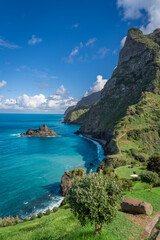 Miradouro de Sao Cristovao with Blue Sky and Turquoise Sea