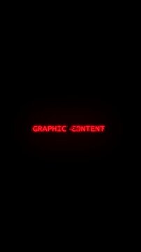 Sensitive Content or Graphic Content Warning Animation with Alpha Channel Ideal for social media and vertical or horizontal layouts, Content warning Viewer or parental Discretion, Alert Neon Glow, 4K.