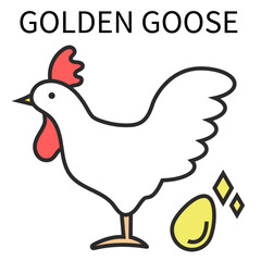 金の卵を産む鶏、配当金、投資、インカムゲイン、鶏、金の卵