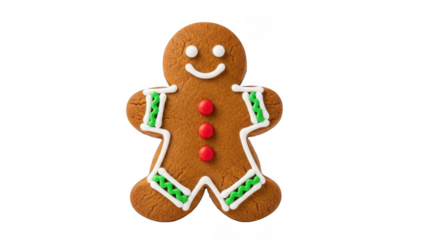 Gingerbread Delight: An inviting gingerbread man stands, exuding the festive spirit of holiday cheer and delicious bakery goodness. A perfect seasonal treat.