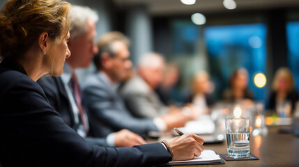 Business conference and presentation international political meeting roundtable discussion diplomatic gathering professional forum corporate summit