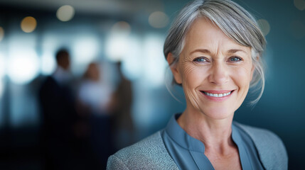 Obraz premium Happy mature professional faceless business woman executive having job interview HR manager business discussion female applicant colleague corporate office