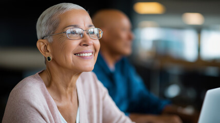 Happy faceless elderly looking at good health check result medical chart with doctor healthcare consultation patient satisfaction clinical examination