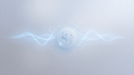 Minimal futuristic illustration representing digital silence, focus mode, and distraction-free technology. Ideal for mental health, productivity, and modern app design concepts.