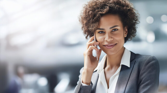 Confident faceless female leader on video call in modern office remote communication virtual meeting online collaboration digital workspace professional - Powered by Adobe