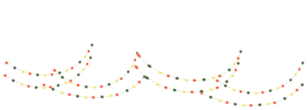 A festive tangled string of colorful holiday lights for celebration and decoration vector illustration