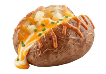 cheesy bread roll with drizzled cheese sauce and chives