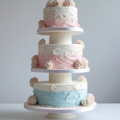 wedding cake with flowers 