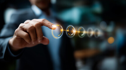 Corporate adaptation execution framework roadmap icon concept designed for professional business strategy development, organizational flexibility, with copy space