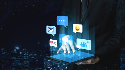 A collection of social media notifications representing user engagement. These alerts for likes, comments, and messages are key to online communication and community interaction. Fermion