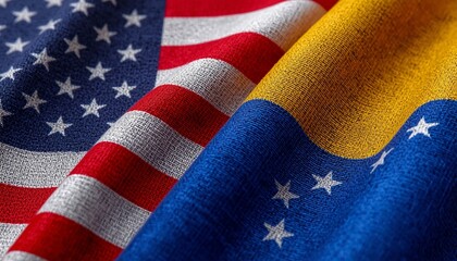 Fototapeta premium A festive background with red, white, and blue star confetti scattered around the edges.