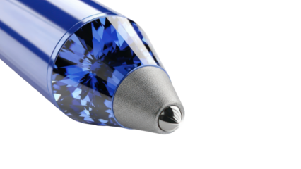 Luxury Gemstone Pen Tip Isolated on Transparent Background