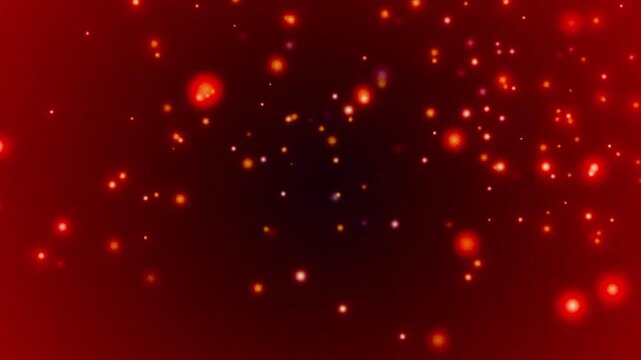 Abstract elegant valentine festive vibrant red overlay on sparkling glitter glowing wallpaper background. futuristic particle light motion graphic.