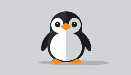 Cute Cartoon Penguin Character Illustration