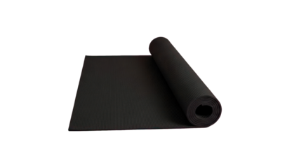 Rolled Black Geotextile Fabric Isolated on Transparent Background