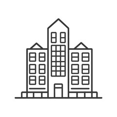 Naklejka premium Three Building Complex Cityscape Architectural Design