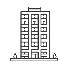 Modern Apartment Building Cityscape Design Illustration