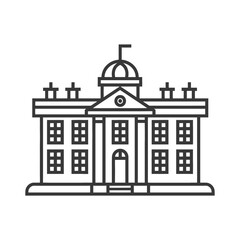 Obraz premium A Line Drawing of a Grand Government Building