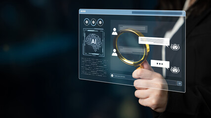 A user interface of a conversational AI platform. A user interacts with an intelligent chatbot by typing prompts to receive support and information from the digital brain. Fermion