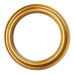 Elegant golden oval frame, antique style, with a hollow center