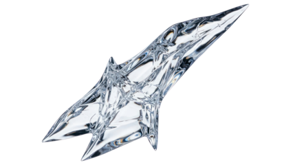 Abstract liquid sculpture, isolated on transparent background