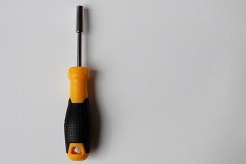 screwdriver handle on white background