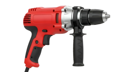 Red Electric Drill Machine Tool.