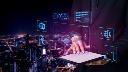 Technical layout of electric vehicle showing battery system, power control, traction motor, charging interface, and integration with renewable and smart energy sources Vouch